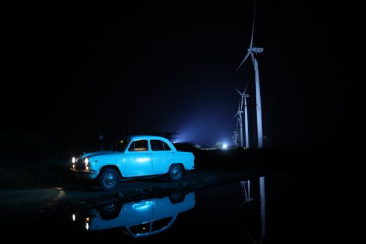 windmill rotating in Farm
