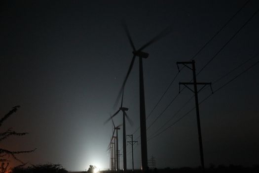 windmill rotating in Farm