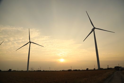 windmill rotating in Farm