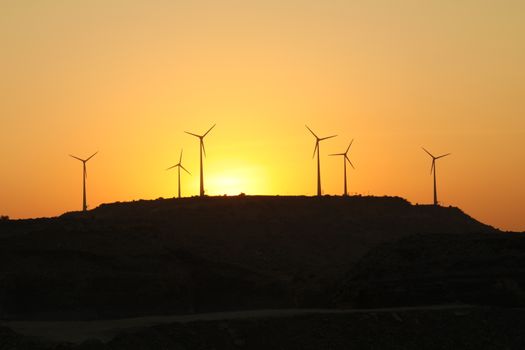 windmill rotating in Farm
