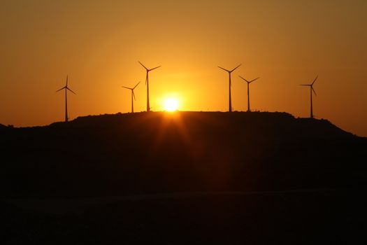windmill rotating in Farm