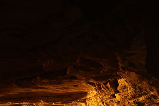silhouette man in a Cave