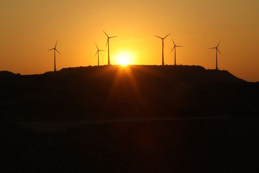windmill rotating in Farm