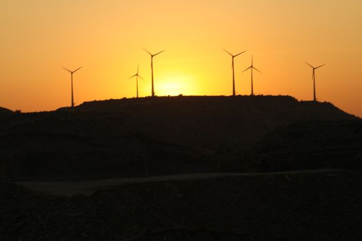 windmill rotating in Farm