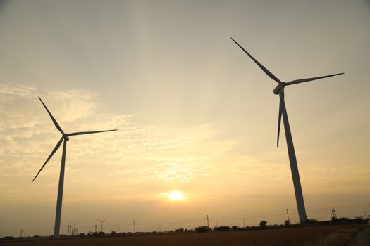 windmill rotating in Farm