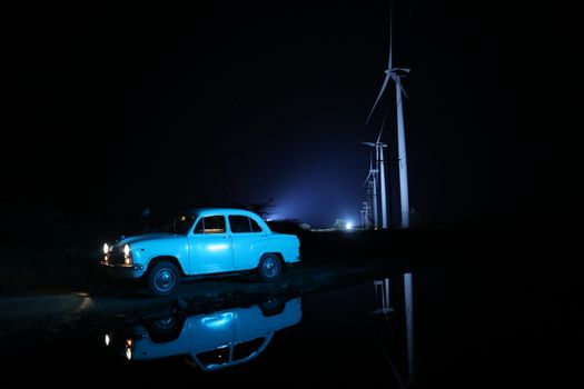 windmill rotating in Farm