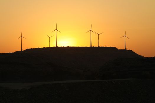 windmill rotating in Farm