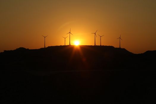 windmill rotating in Farm