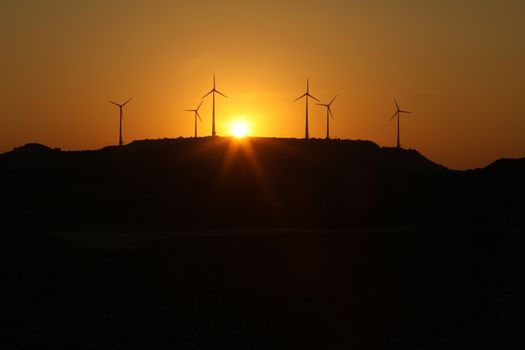 windmill rotating in Farm
