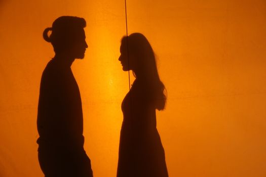 Lovers silhouette
