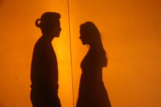 Lovers silhouette