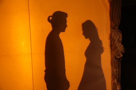 Lovers silhouette