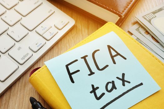 Stick with words fica tax and keyboard.
