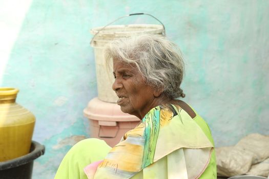 Indian Old women closeup
