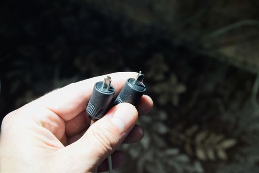 DIN 41529. The plug point is a dash, the Soviet standard plug for acoustics.