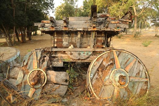 Damaged vintage Vehicle