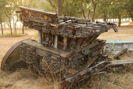 Damaged vintage Vehicle