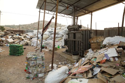 Garbage dump at rural area