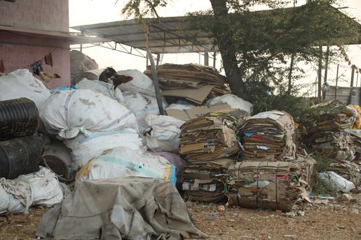 Garbage dump at rural area
