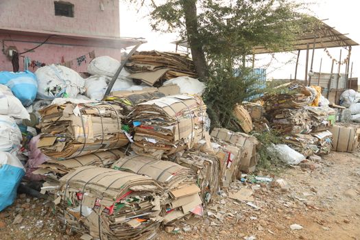 Garbage dump at rural area