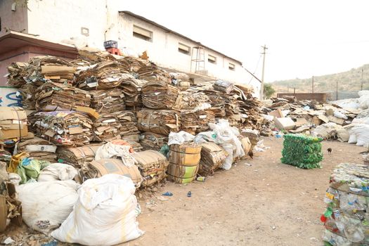 Garbage dump at rural area
