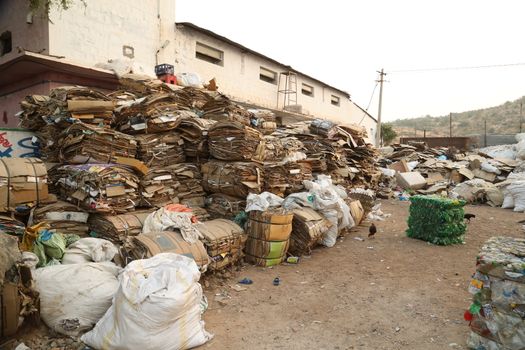 Garbage dump at rural area