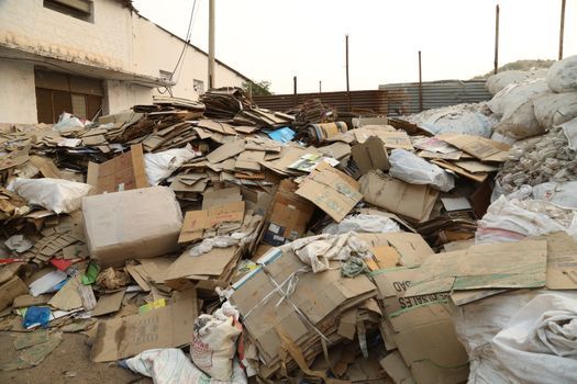 Garbage dump at rural area