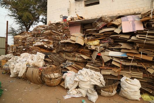 Garbage dump at rural area
