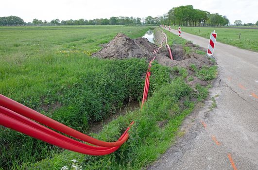 Installation of underground cable; electricity, internet or something else