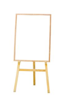 vertical photo of menu white board Isolated on white background, clipping path.