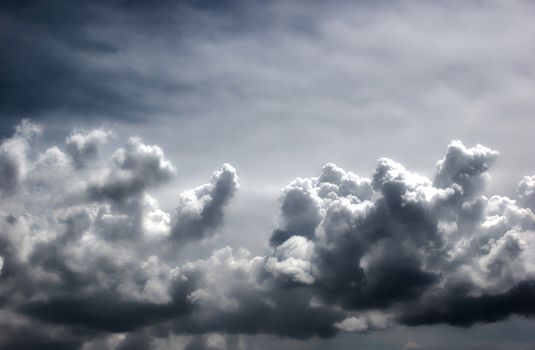 Clouds in the sky before raining, HDR technique.