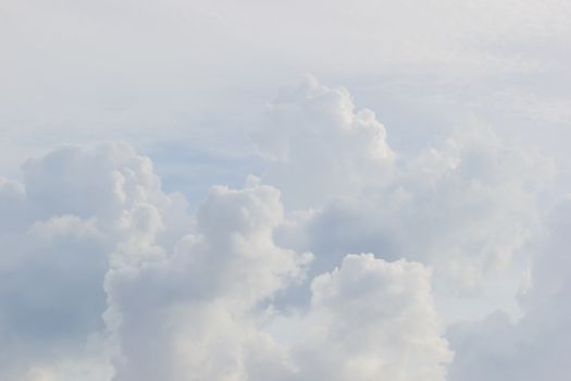 horizontal photo of white clouds and sky