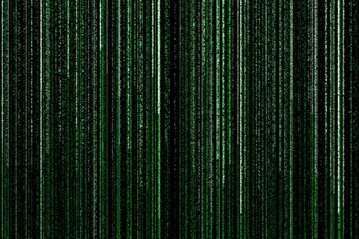 green matrix with lines of falling digital