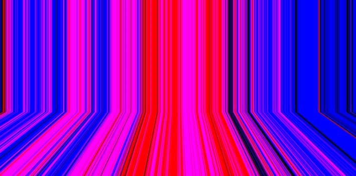colorful vertical lines on wall and floor background, perspective