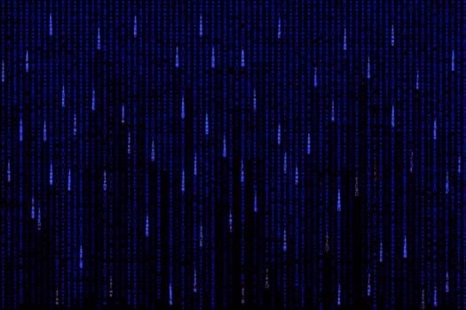 blue matrix background computer generated