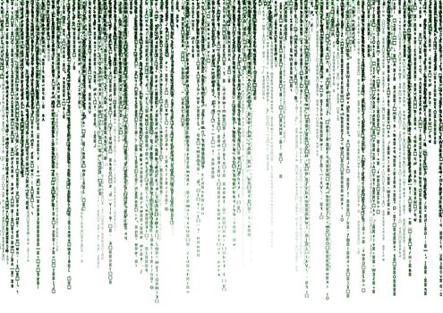 matrix code on white background