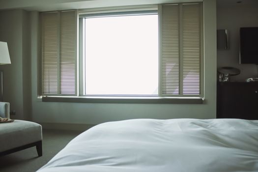 Luxury hotel room interior, summer holiday