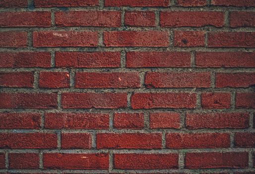 Red brick wall texture as background, design and material