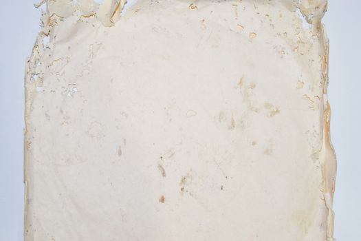 Paper swallowed with silverfish. Traces of wrecking silverfish on vinyl envelopes. lepisma
