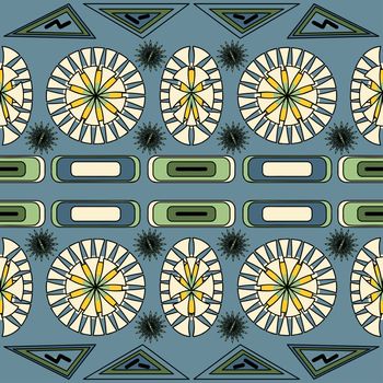 Geometrical seamless abstract pattern. Endless texture with natural ornament. Template for design and decoration backgrounds, textile wrapping paper