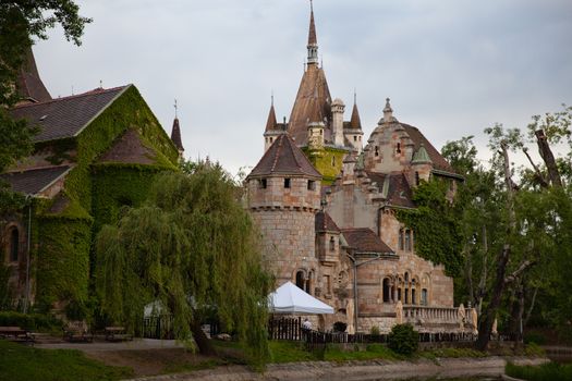Budapest, Hungary - 5 May 2017: Vajdahunyad Castle