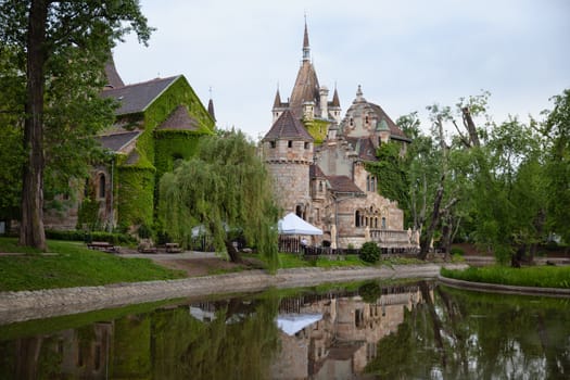 Budapest, Hungary - 5 May 2017: Vajdahunyad Castle