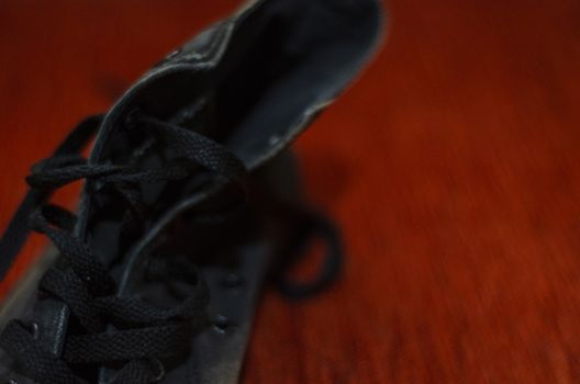 Ragged Black Stylish Shoes, Vintage Black Stylish Shoes