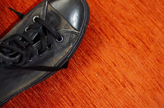 Ragged Black Stylish Shoes, Vintage Black Stylish Shoes