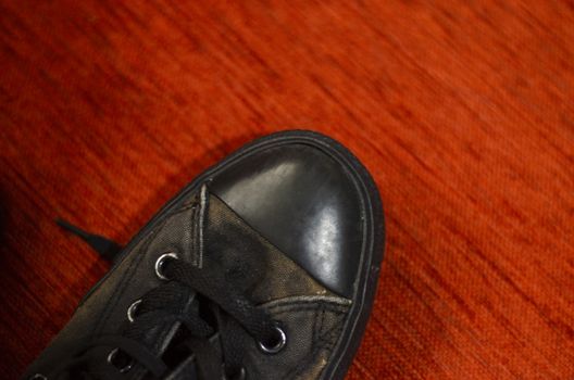 Ragged Black Stylish Shoes, Vintage Black Stylish Shoes