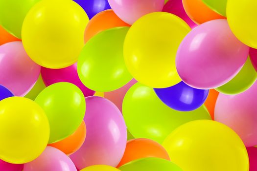 Background of multi colored party balloons (mixed)