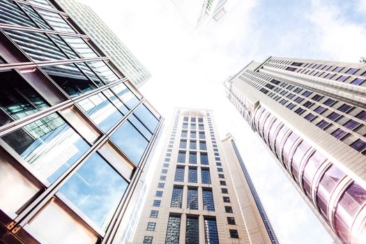 Modern office building in Hong Kong, architecture and travel