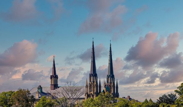 Old Church steeples in Charlottetown, Prince Edward Island