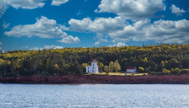 Old lighthouse on the coast of Prince Edward Island in Canada