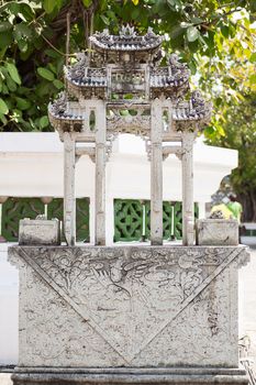 Buddhism symbolic sculpture. Royal Palace, Bangkok, Thailand.